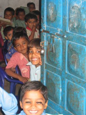 village children playing