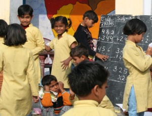 children outside the primary school